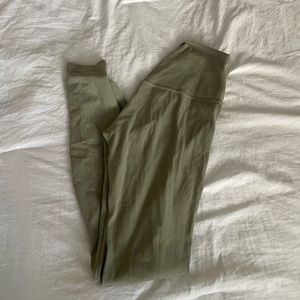 Green Lululemon align leggings size 6